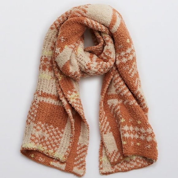 aerie Accessories - NWOT Aerie Offline Fuzzy Plaid Scarf Hazel One Size